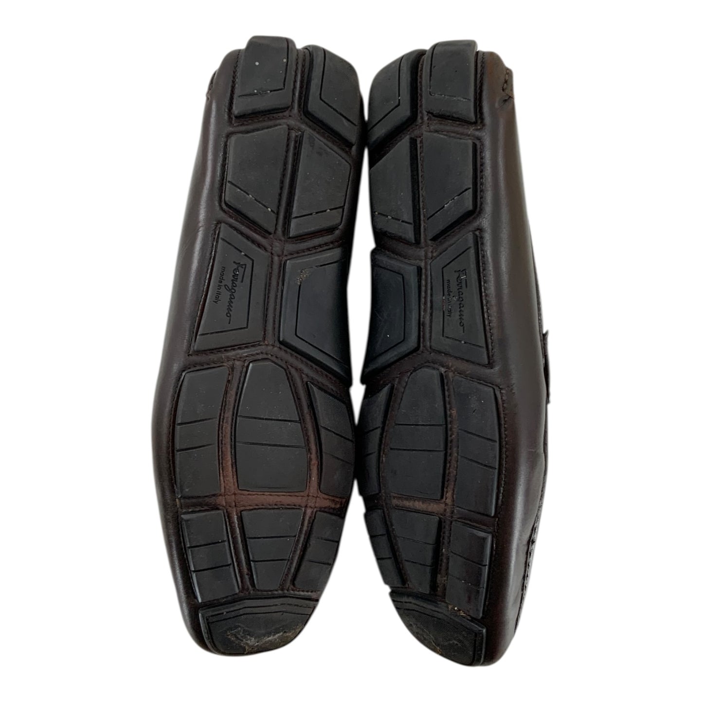 Salvatore Ferragamo Black-Brown Driver Shoes