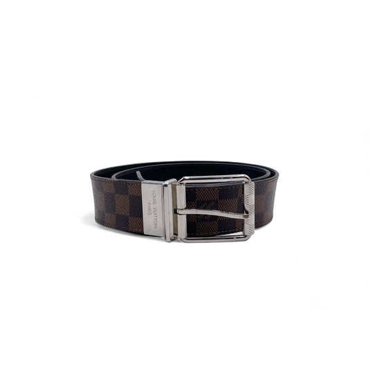L.V Damier Print Reversible Men's Belt 50|36