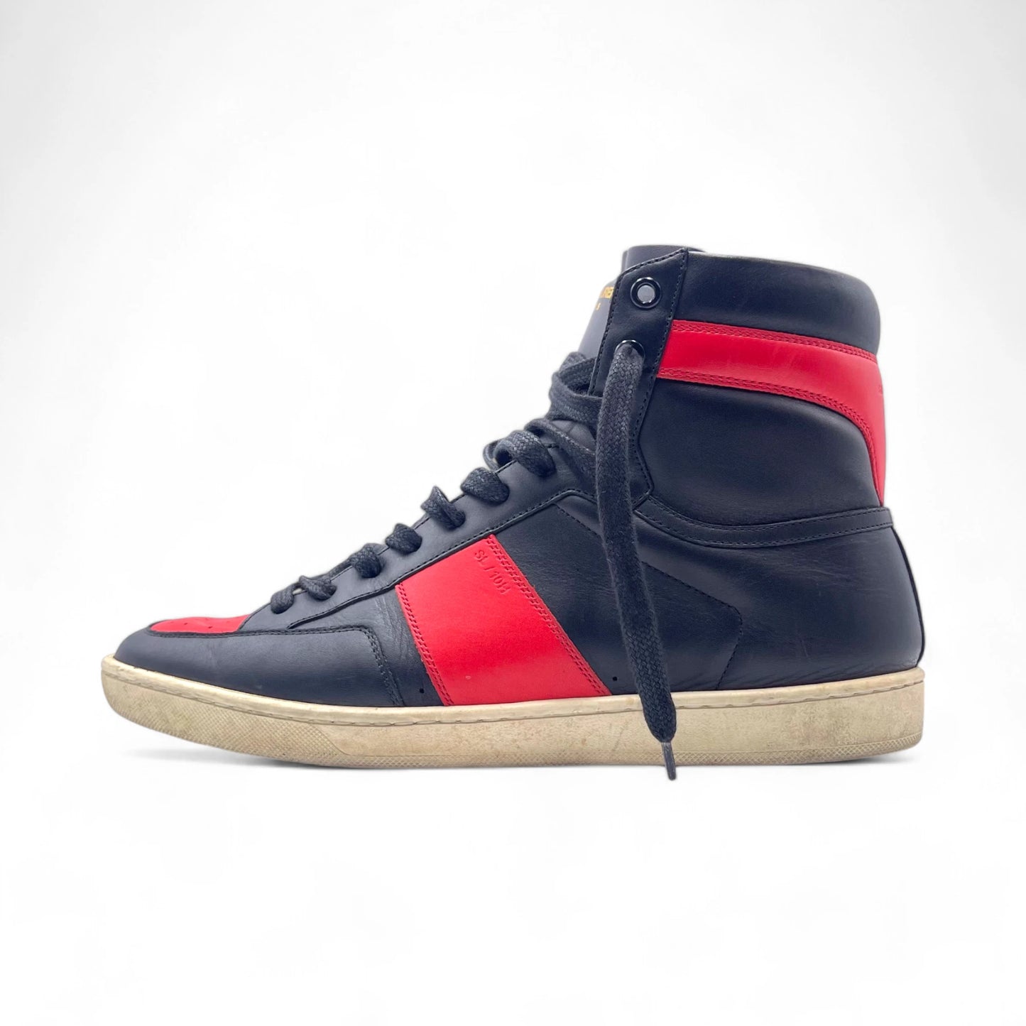 YSL Black Red Hi Top