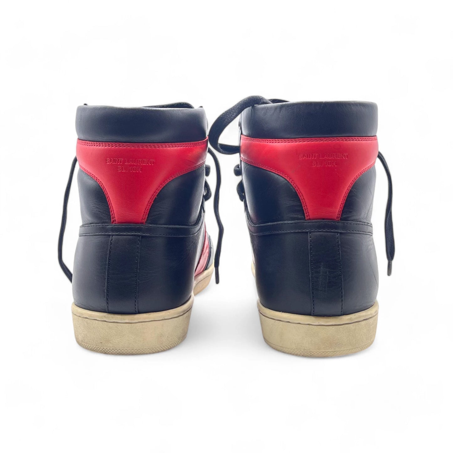 YSL Black Red Hi Top