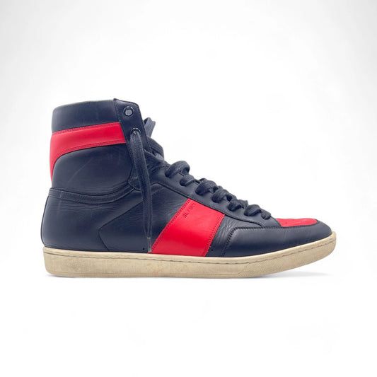 YSL Black Red Hi Top