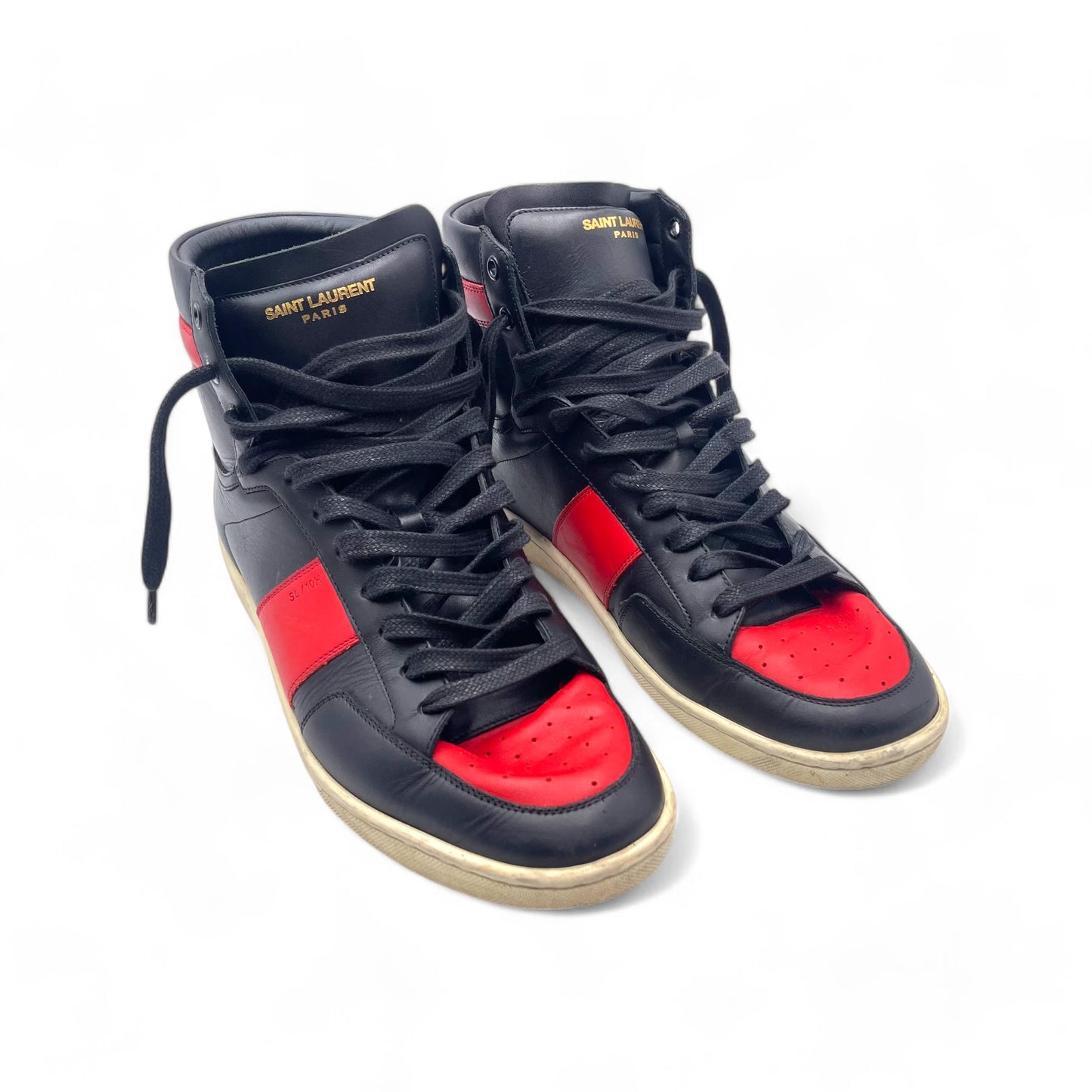 YSL Black Red Hi Top