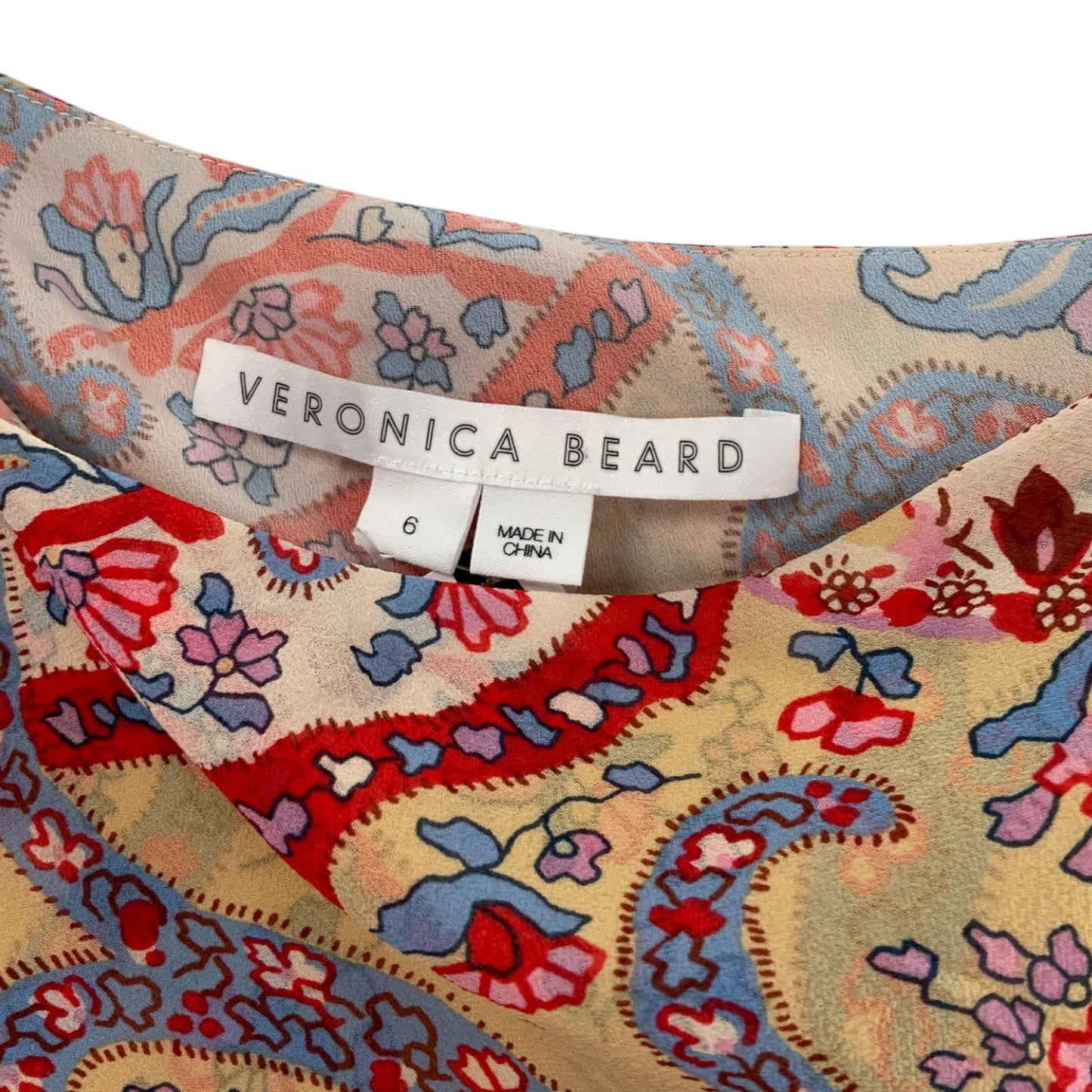 Veronica Beard Paisley One Sleeve Dress