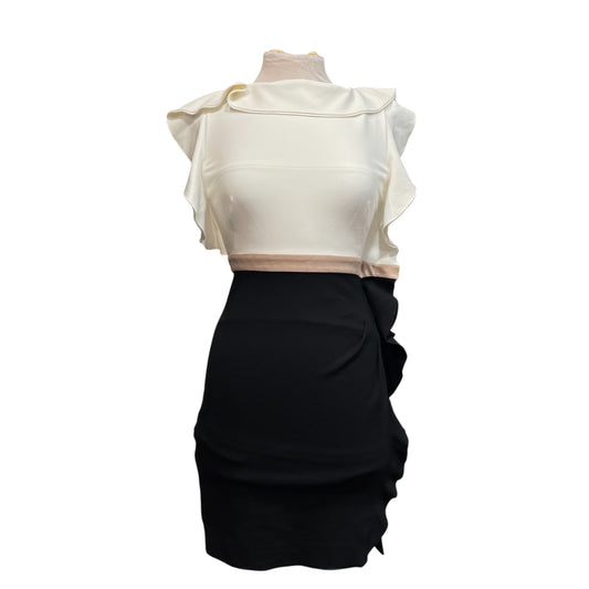 Valentino Ivory/Black Ruffle Dress