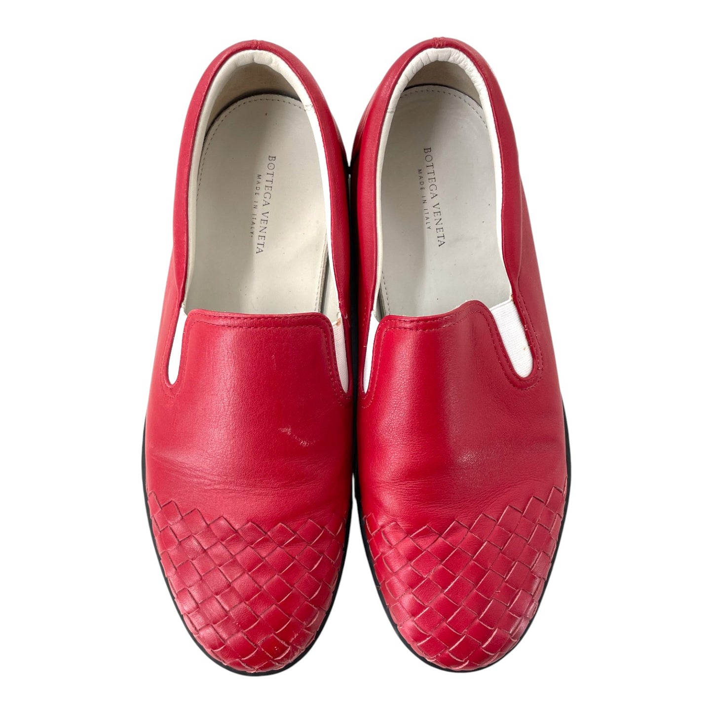 Bottega Veneta Red Slip On Sneakers