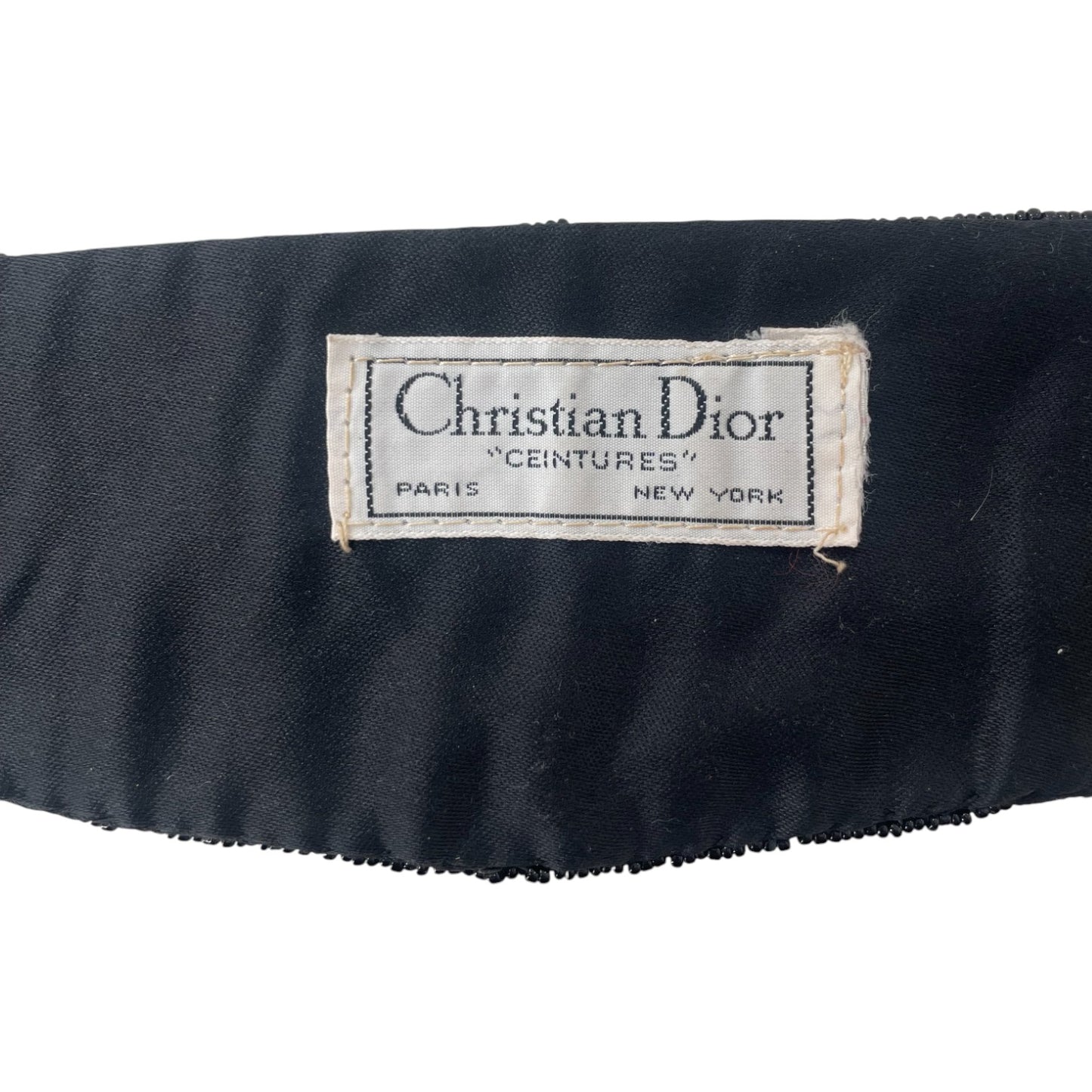 Christian Dior Black Beaded Belt