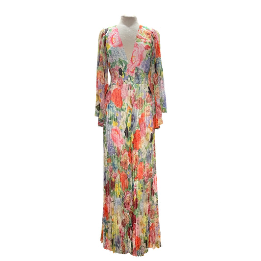 Alice + Olivia Floral Pleated Jumpsuit