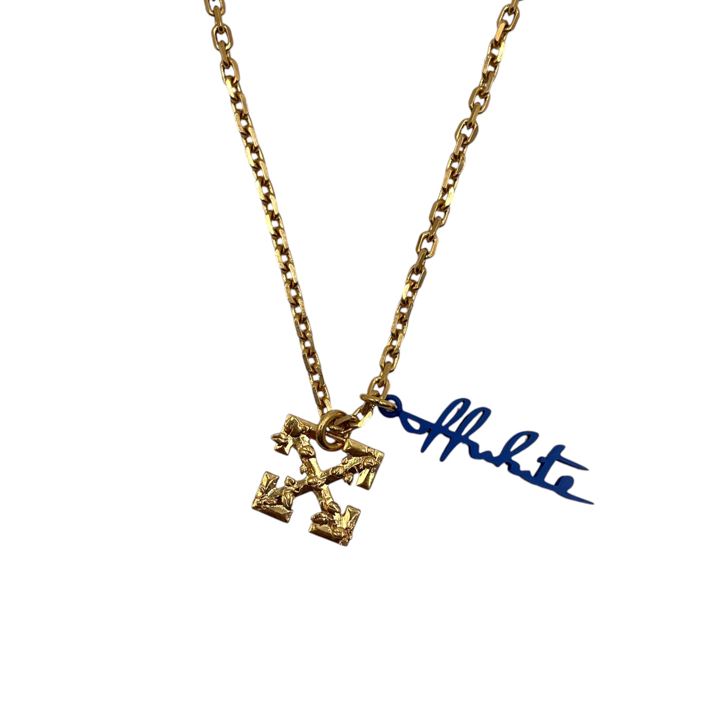 Off-White Leaves Arrow Necklace
