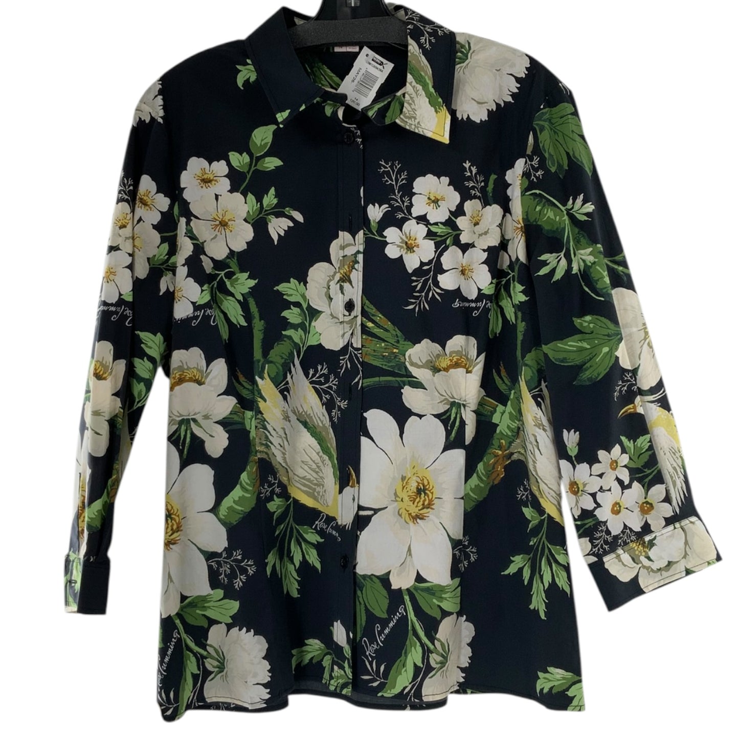 Carolina Herrera Button Up Floral Top