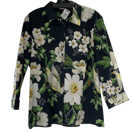 Carolina Herrera Button Up Floral Top