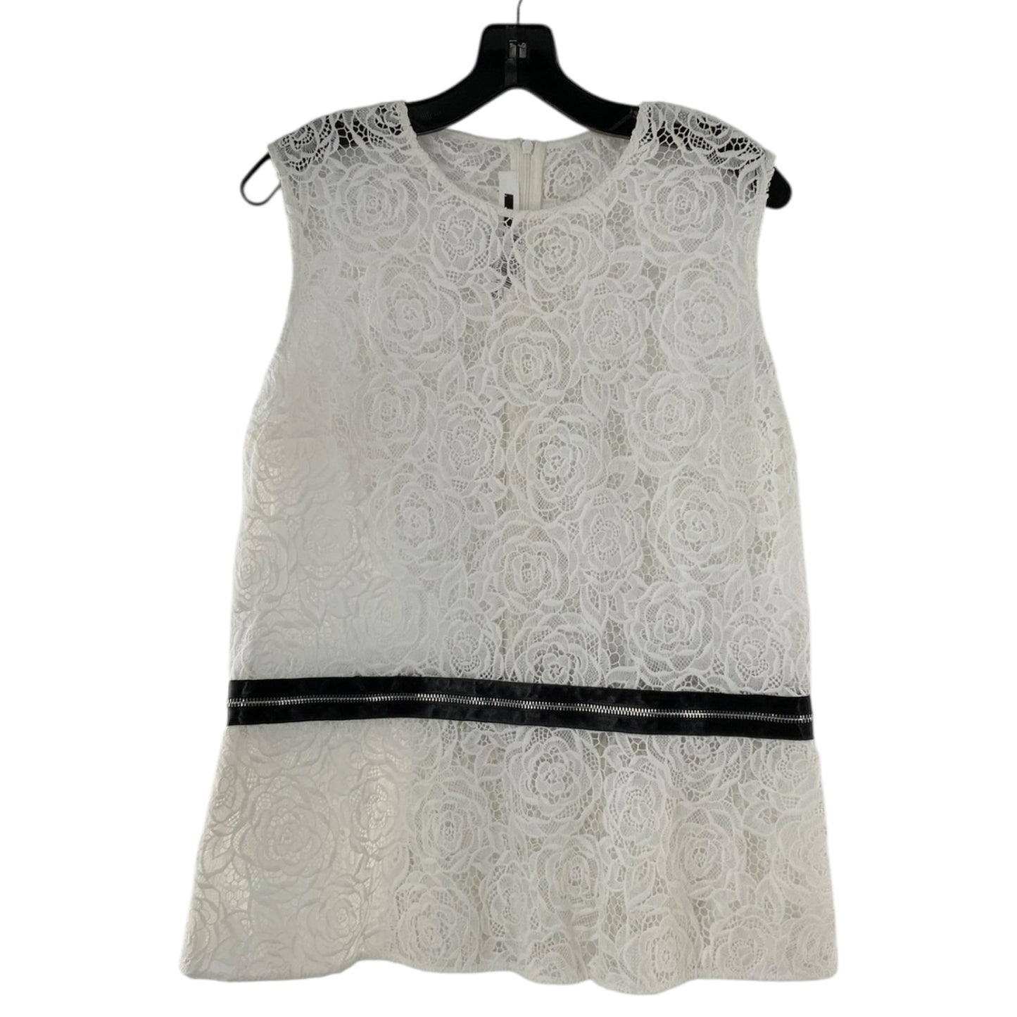 Alexander McQueen Lace Zipper Trim Top