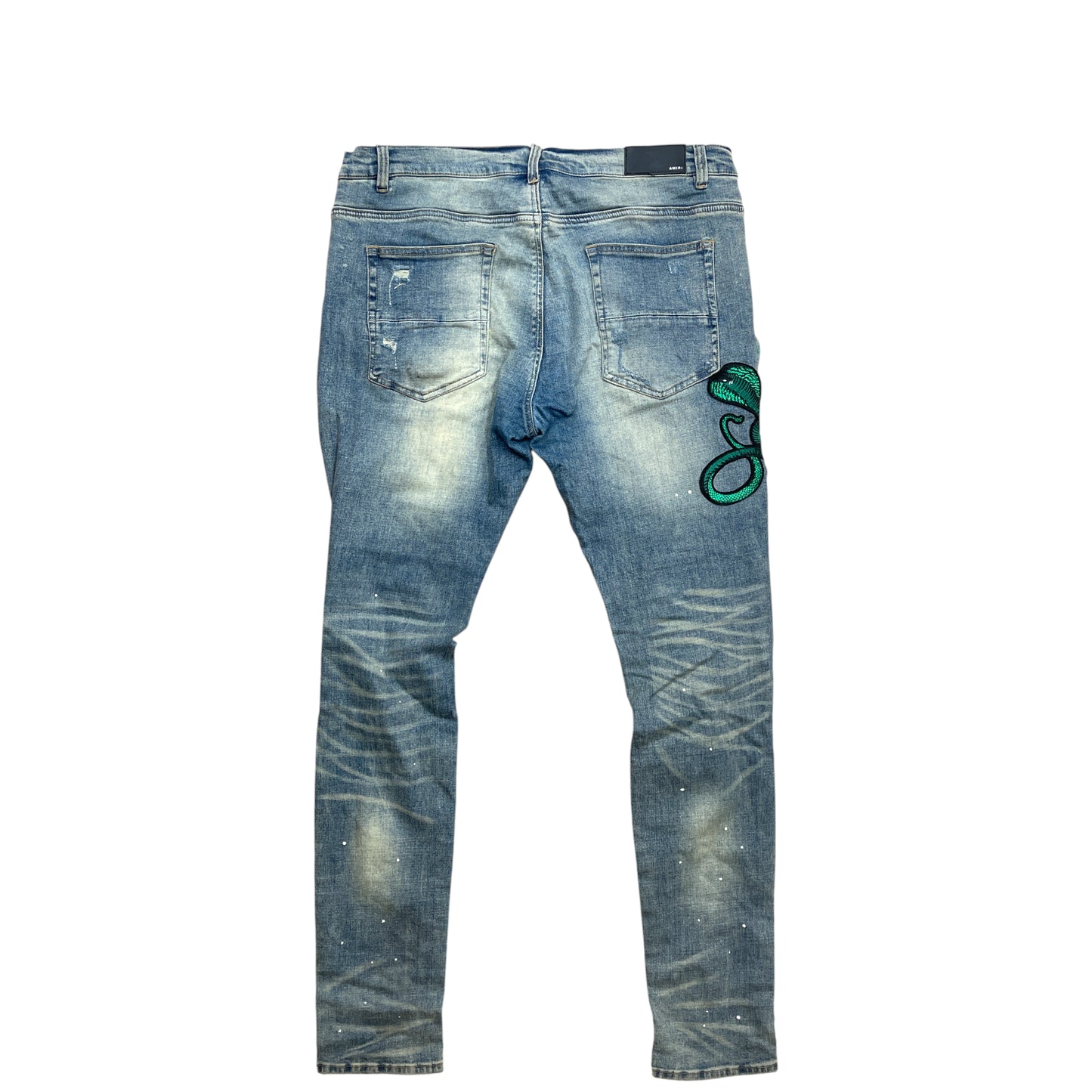 Amiri Art Snake Patch Jeans