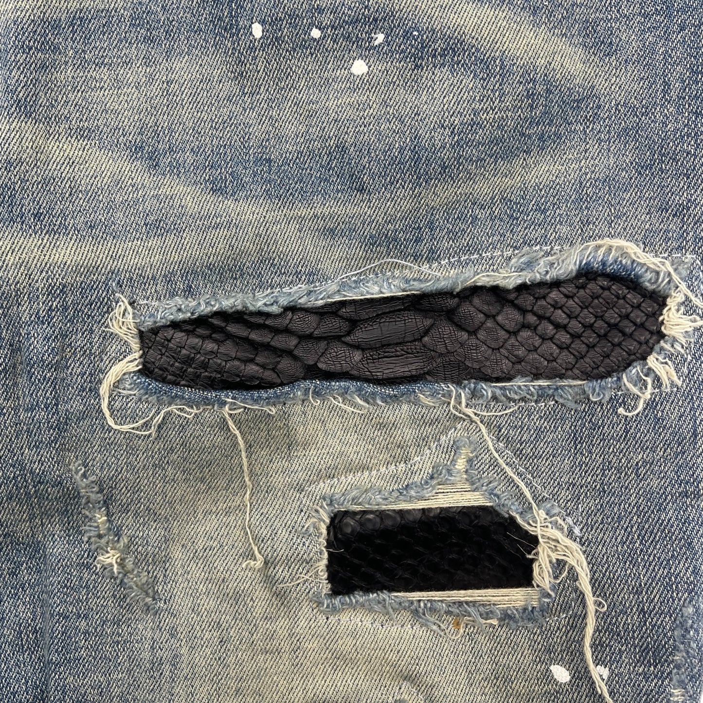 Amiri Art Snake Patch Jeans