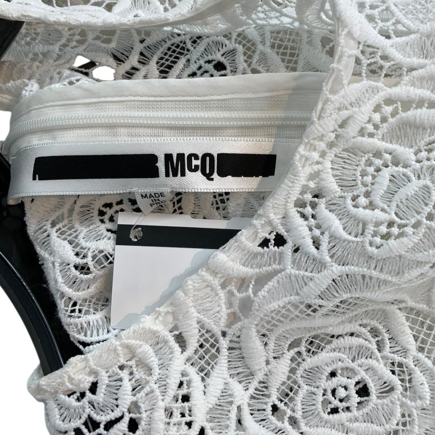 Alexander McQueen Lace Zipper Trim Top