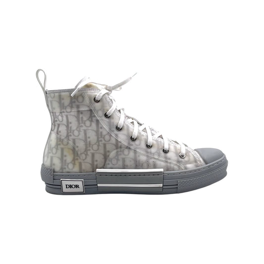 Dior B23 High Grey Oblique Men's Sneakers
