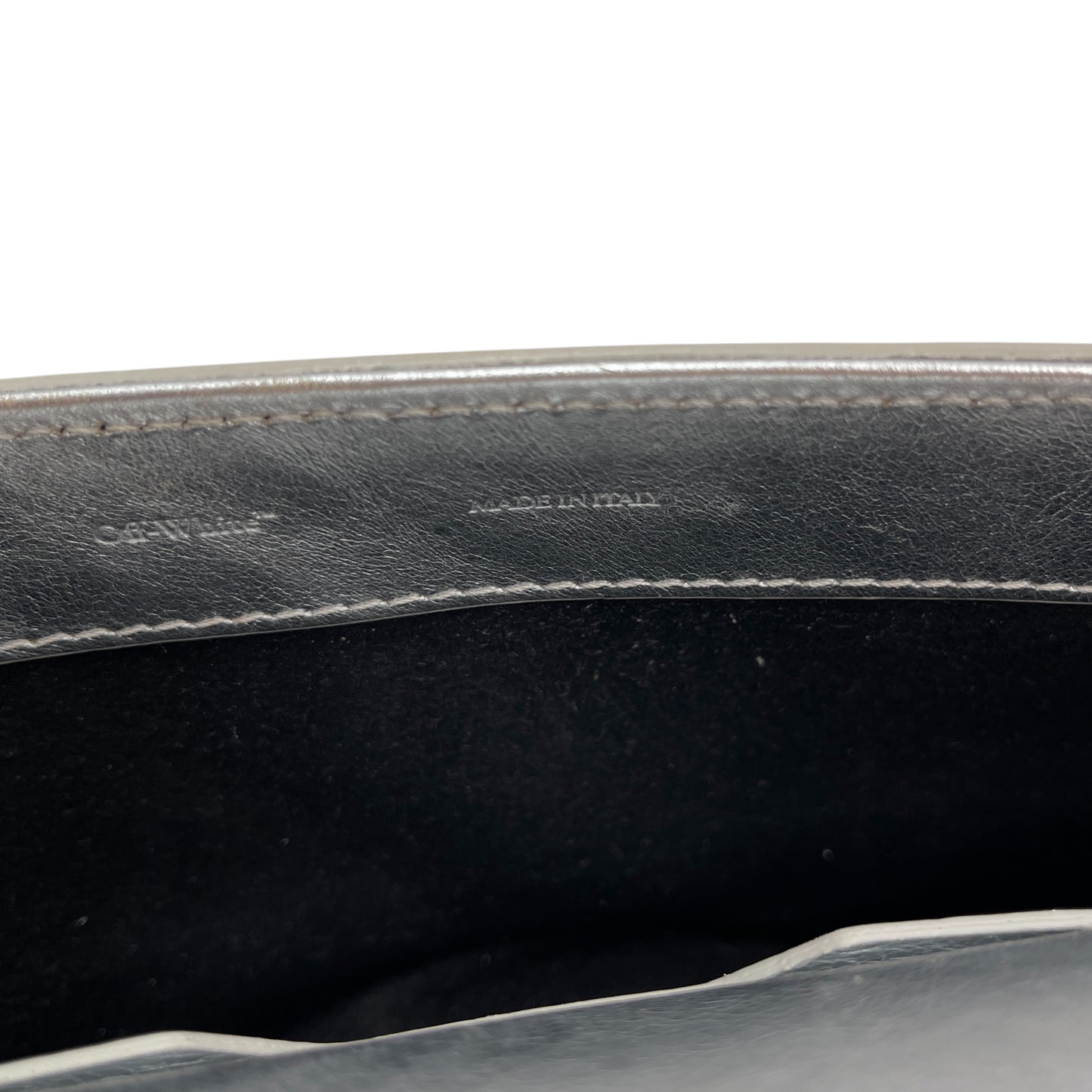 Off-White Silver Swiss Flap Shoulder Bag