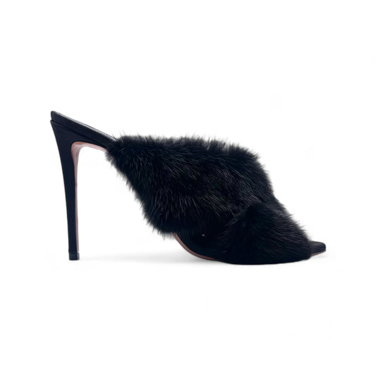 Aquazzura Mink Fur Mule