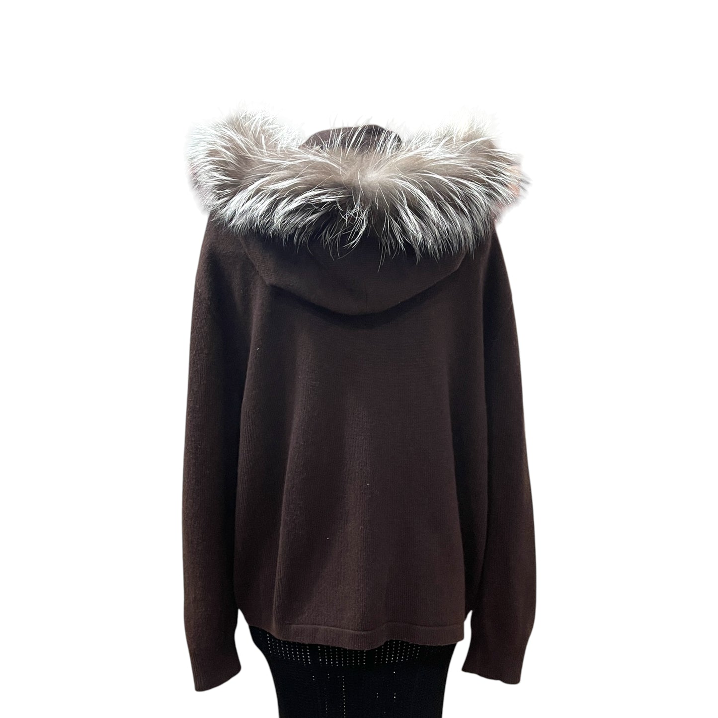 St. John Cashmere Fur Sweater