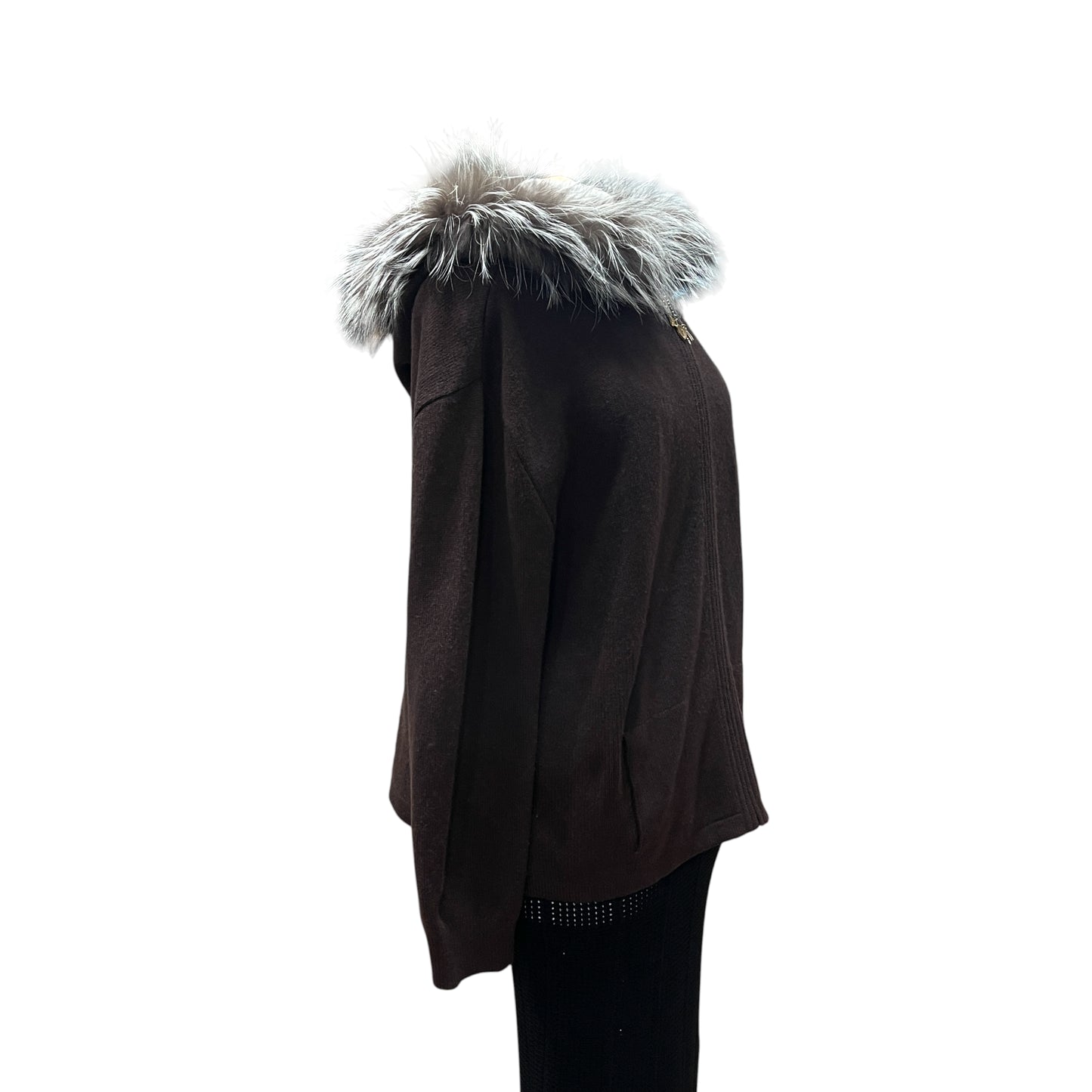 St. John Cashmere Fur Sweater