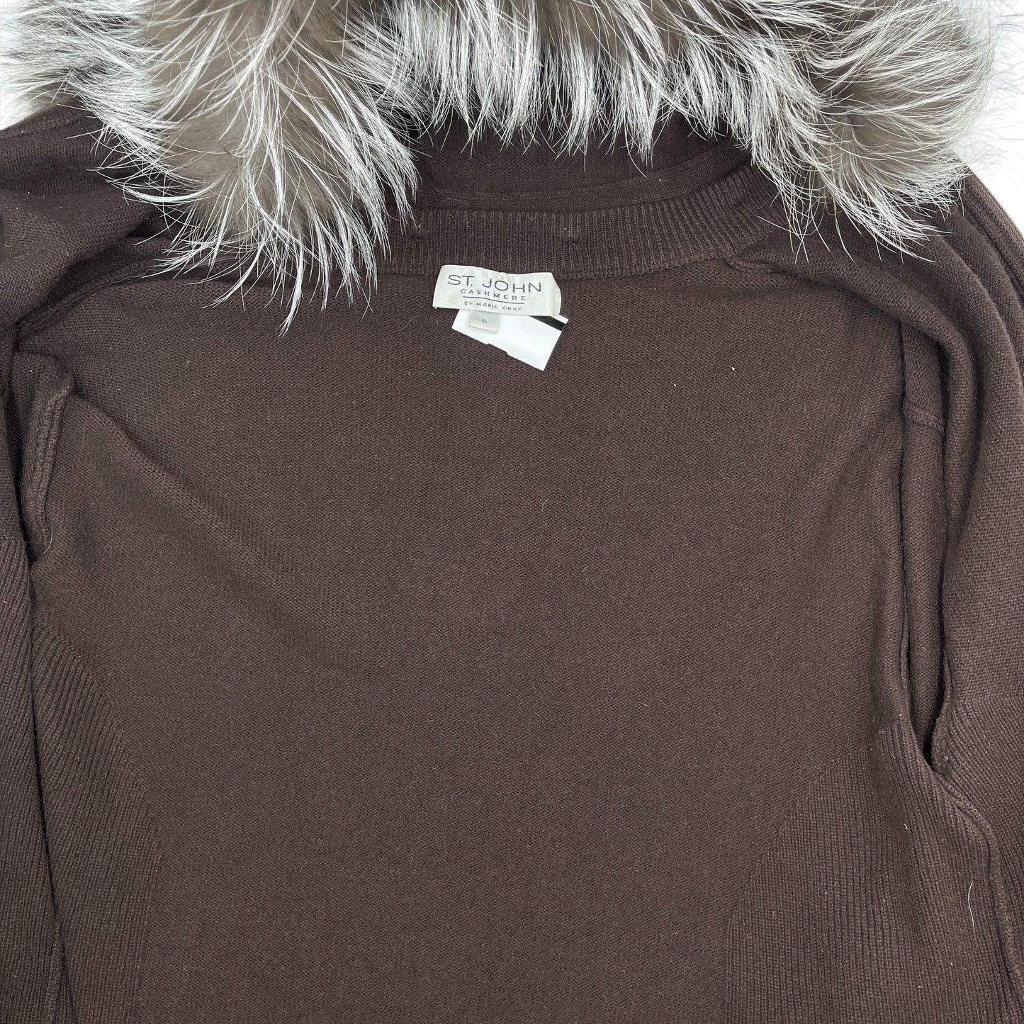 St. John Cashmere Fur Sweater