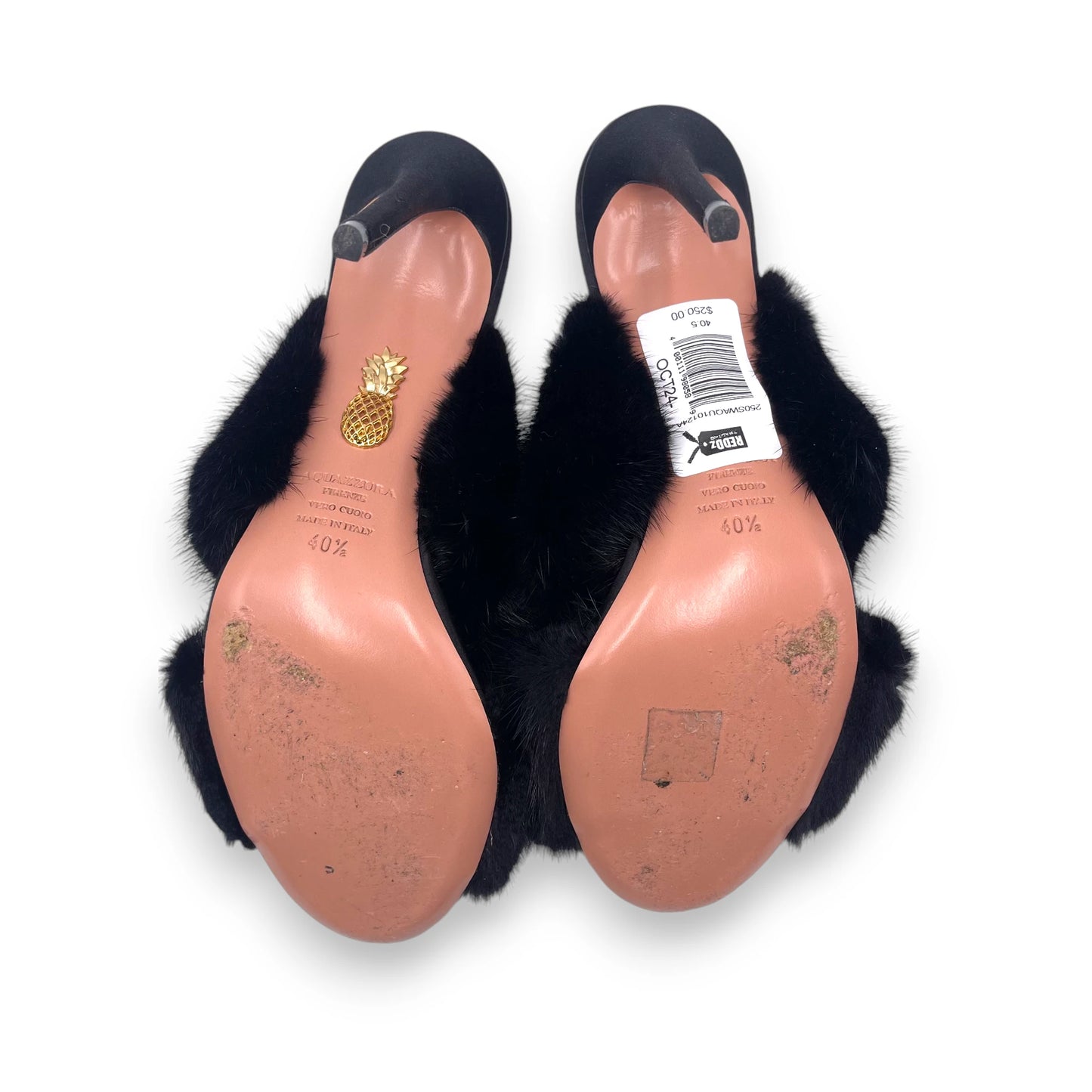 Aquazzura Mink Fur Mule