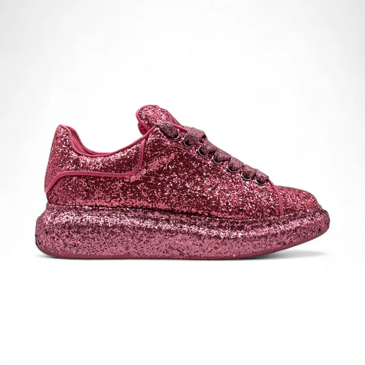 McQueen Pink Gliiter Snkr Wom