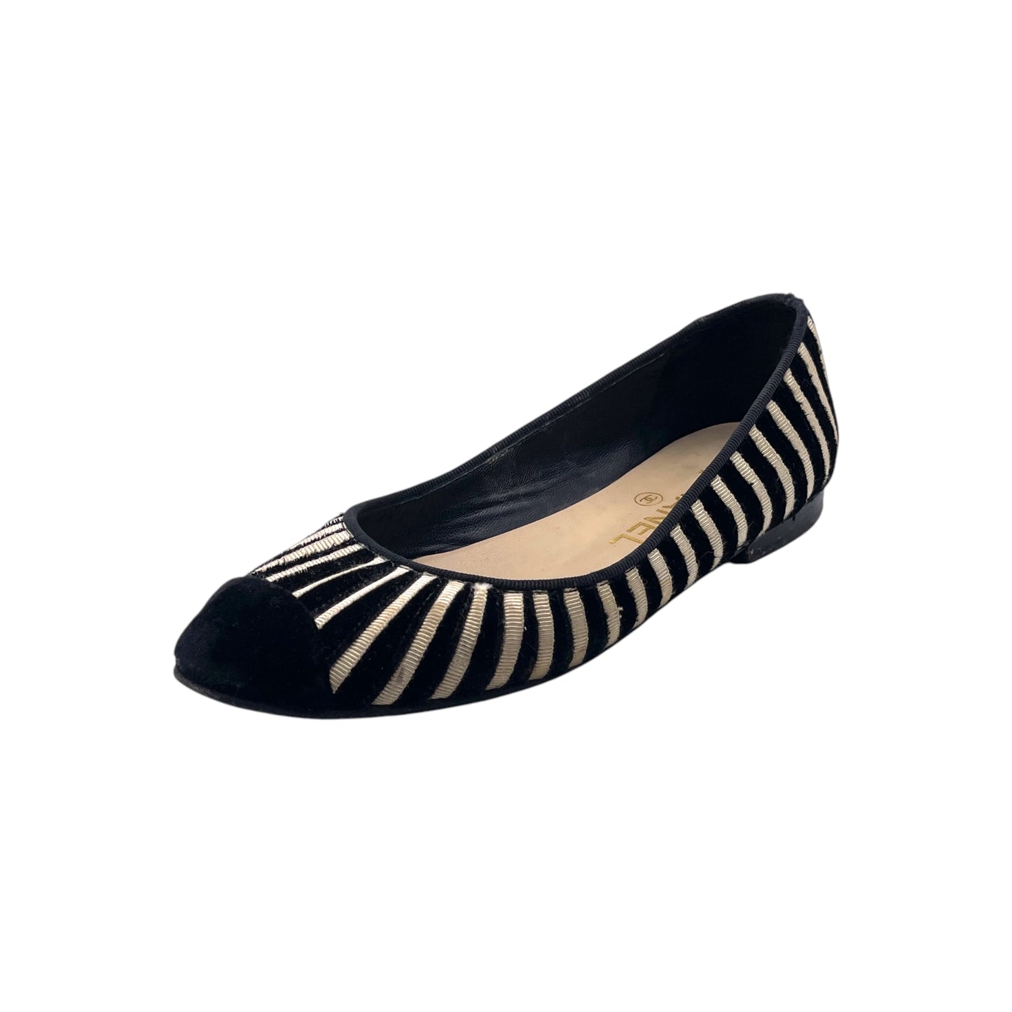 Chanel Velvet Ballet Flats