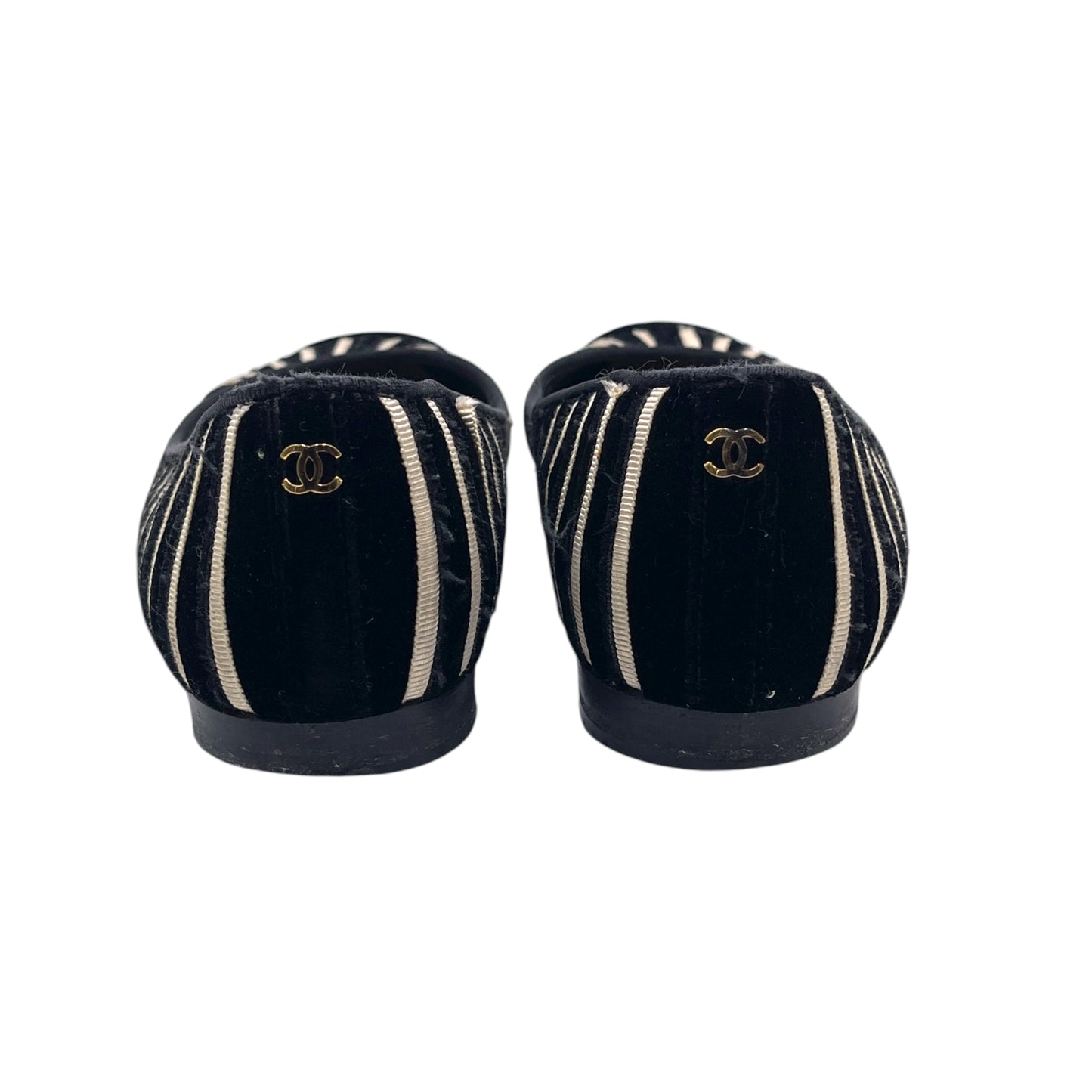 Chanel Velvet Ballet Flats