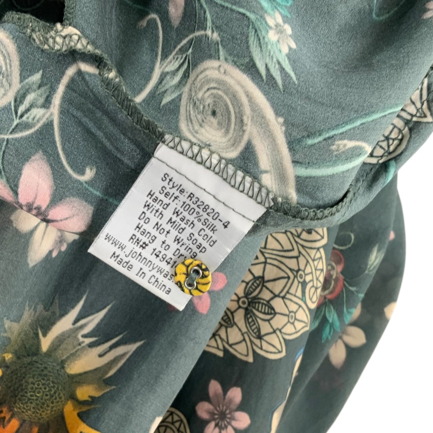 Johnny Was Baize Silk Floral Dress