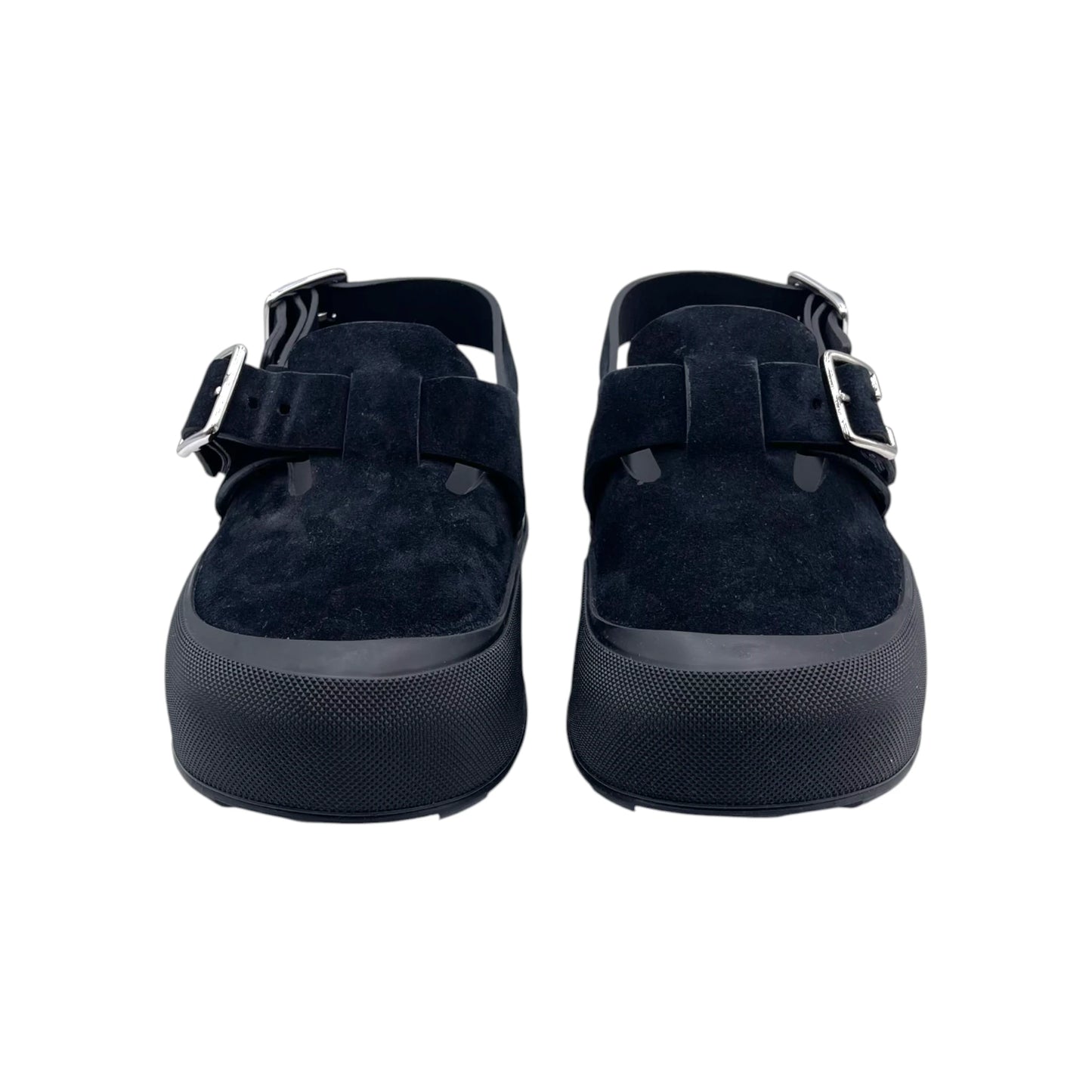 McQueen Suede Slingback Mules
