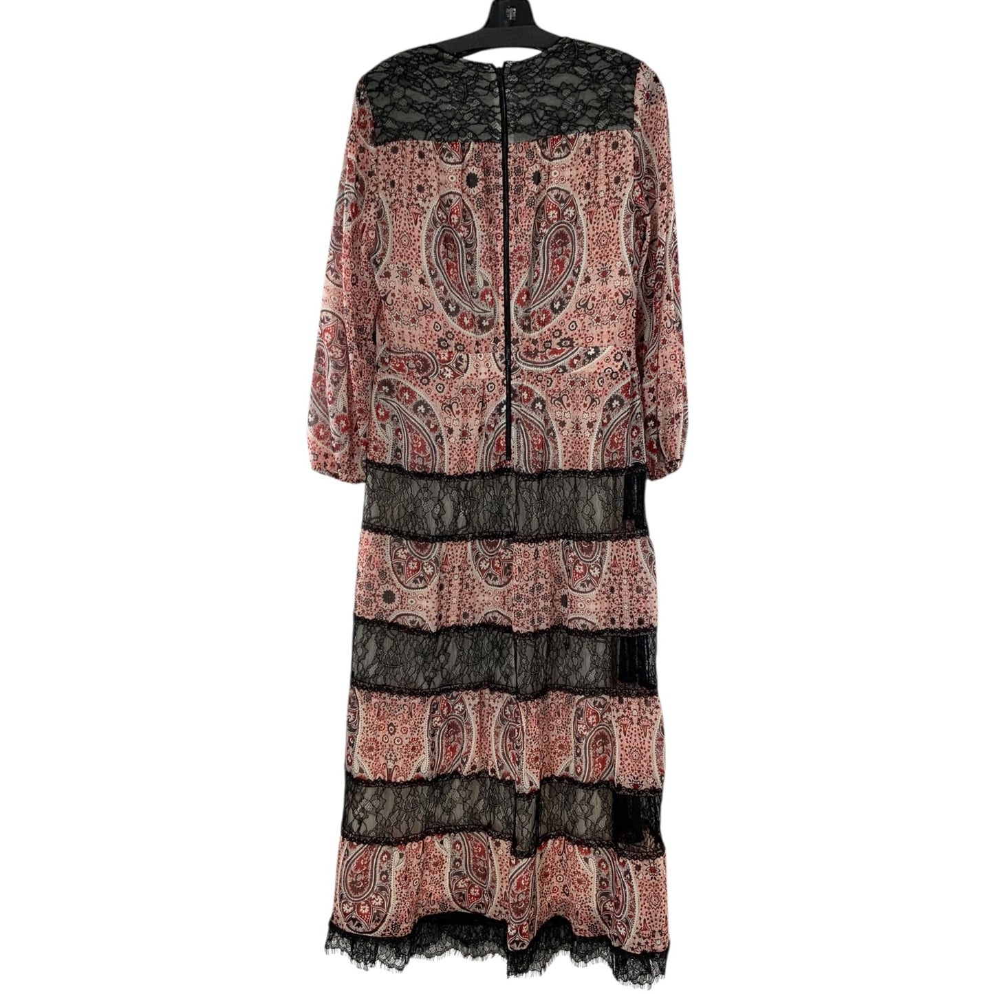 Alice + Olivia Paisley Print with Lace Detailing Maxi Dress