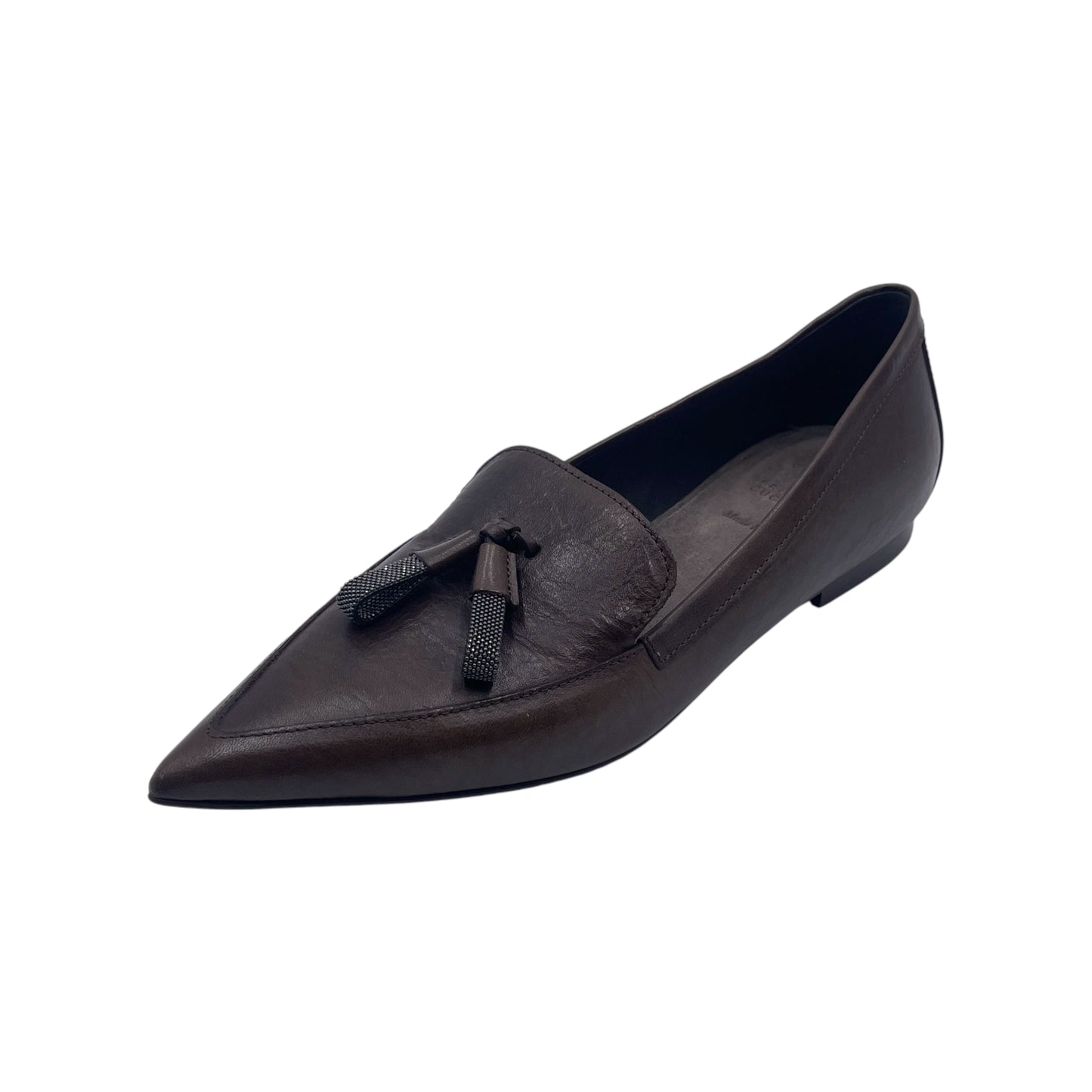 Brunello Cucinelli Monoli Leather Flats