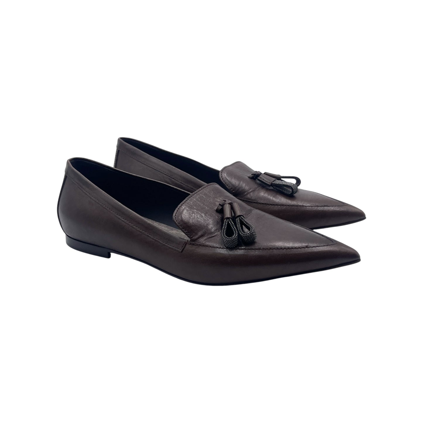 Brunello Cucinelli Monoli Leather Flats