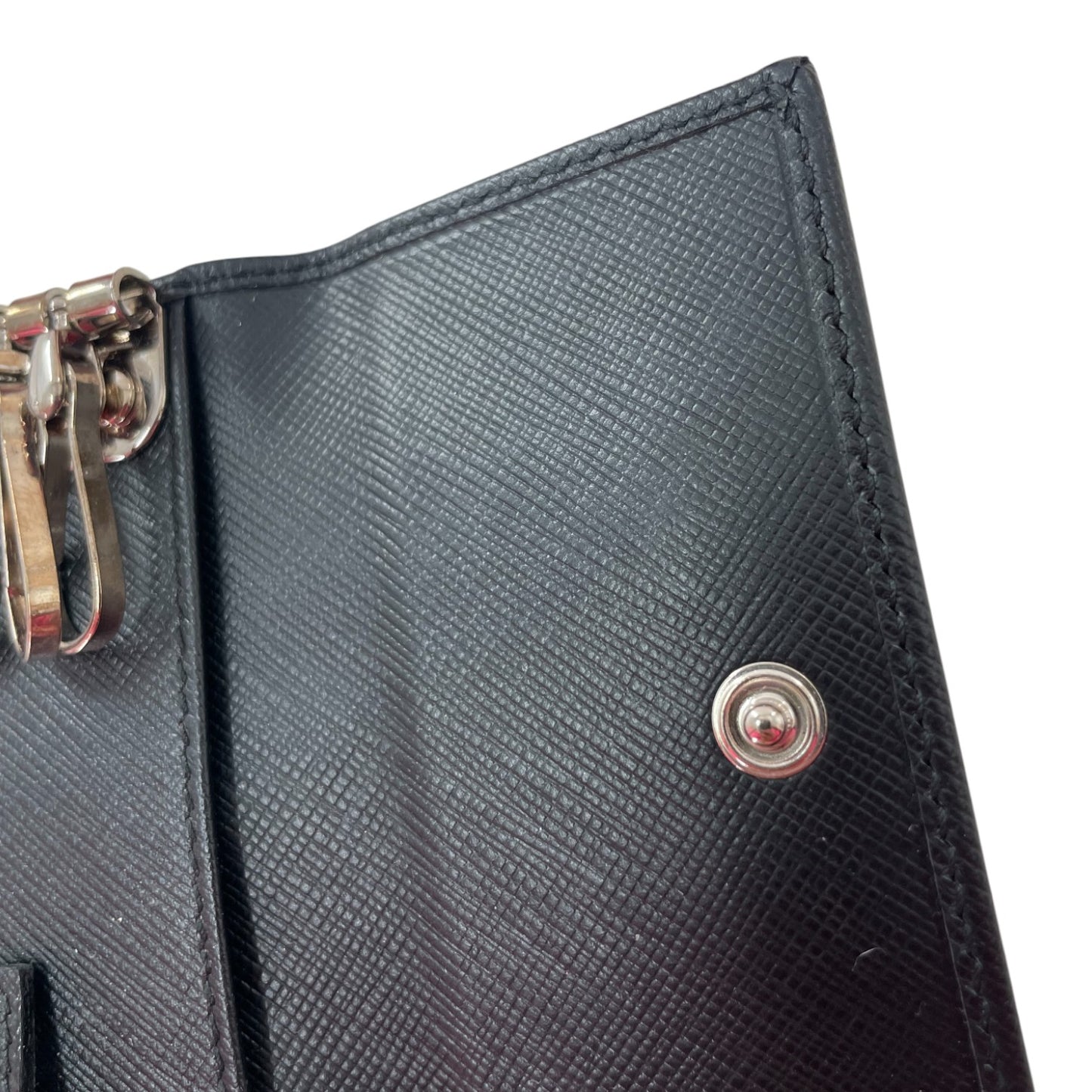 Ferragamo Black Leather Key Case