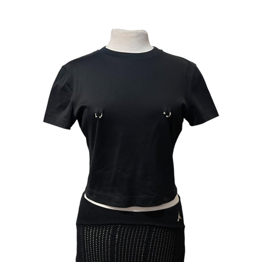Mugler Pierced Cropped T-Shirt