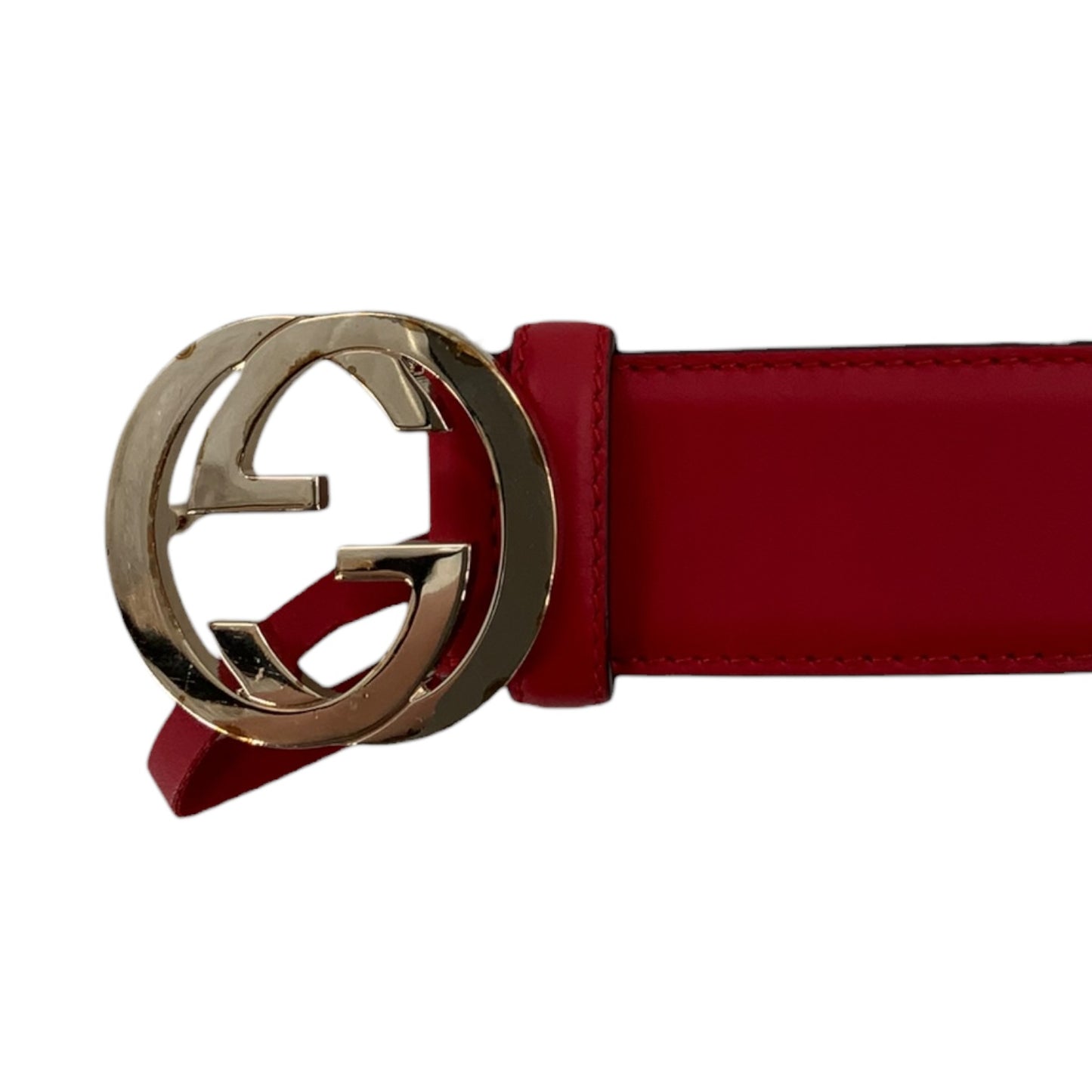 Gucci Bright Red Interlocking “GG” Belt