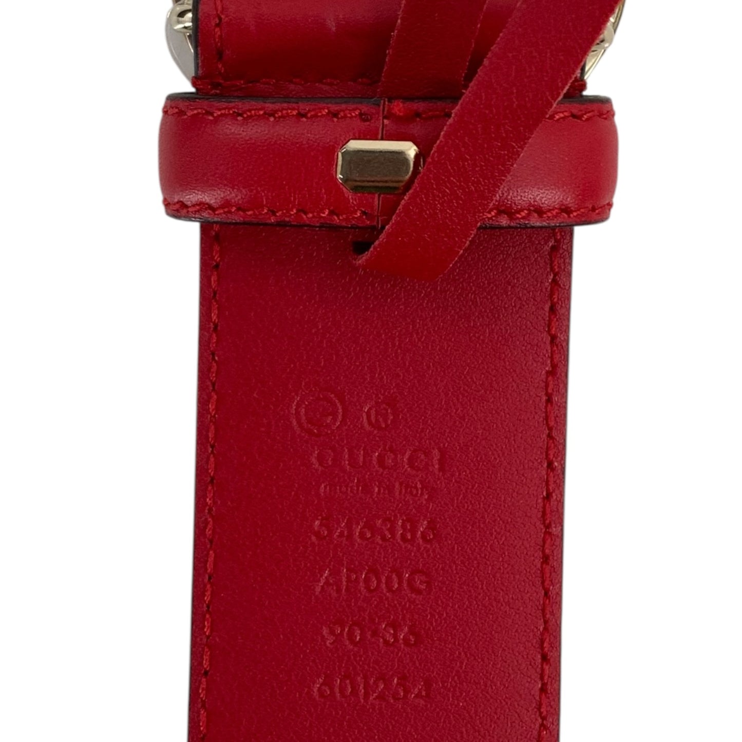Gucci Bright Red Interlocking “GG” Belt