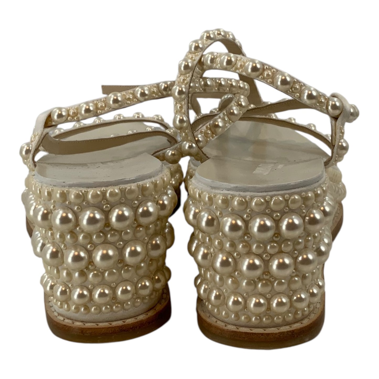 Jimmy Choo Pearl Detail Chunky Sandals