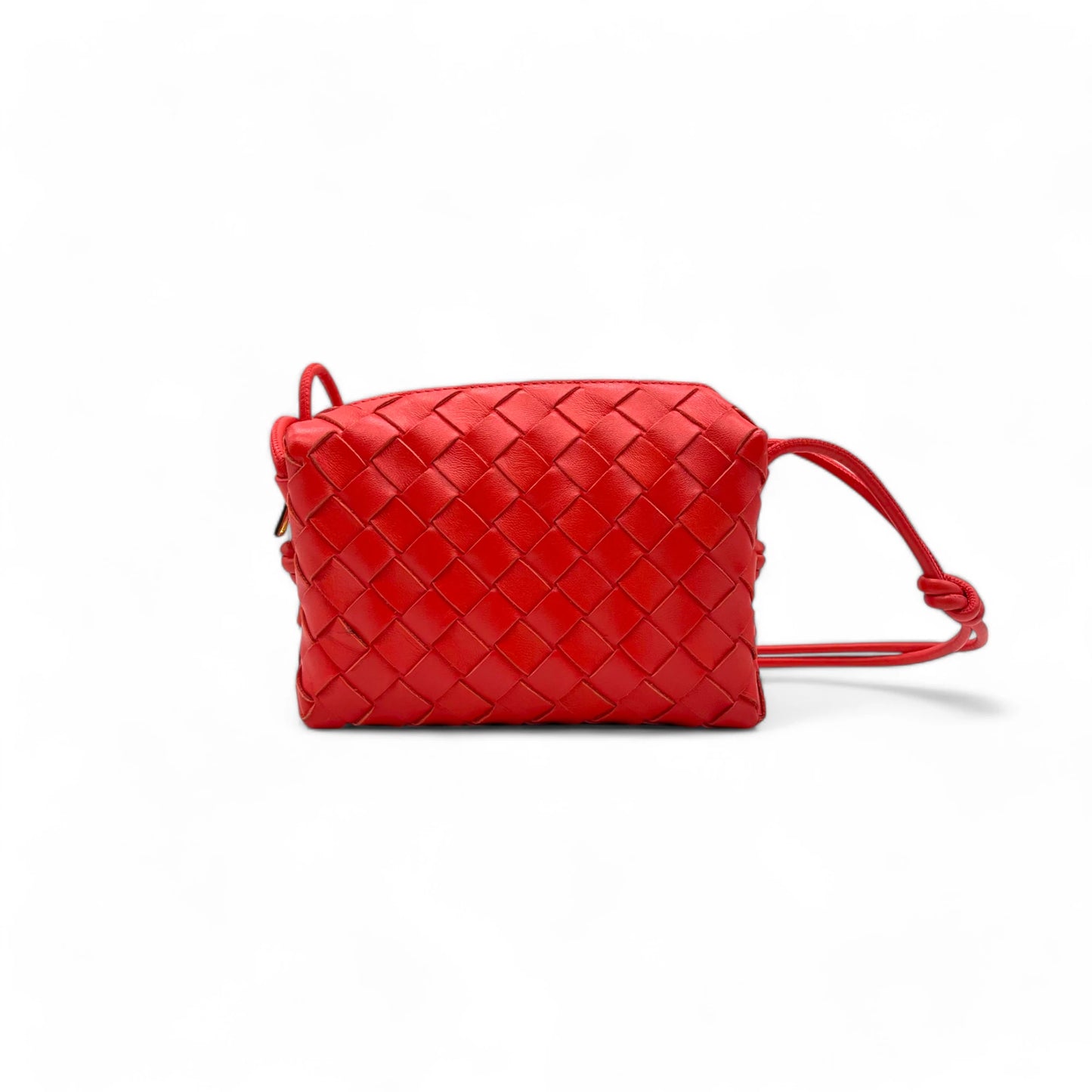 Bottega Red Intrecciato Loop Bag