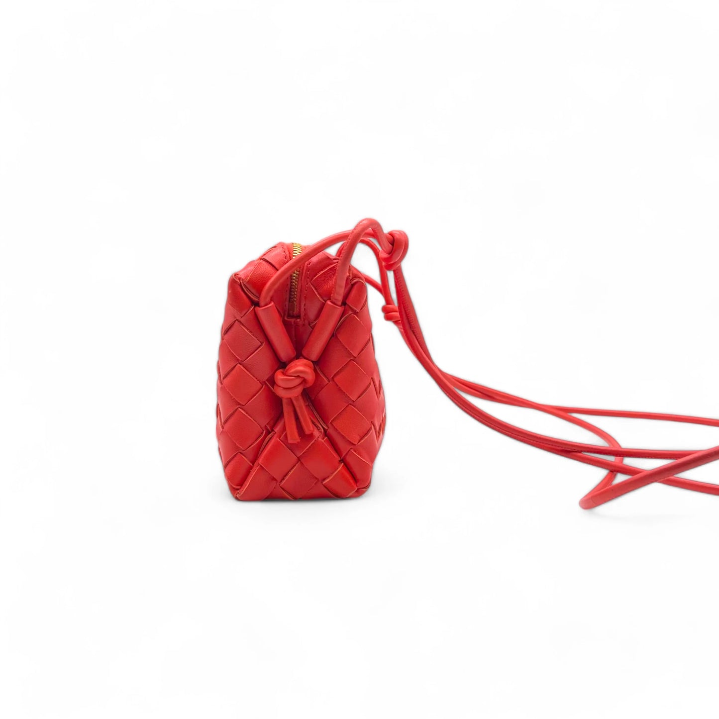 Bottega Red Intrecciato Loop Bag