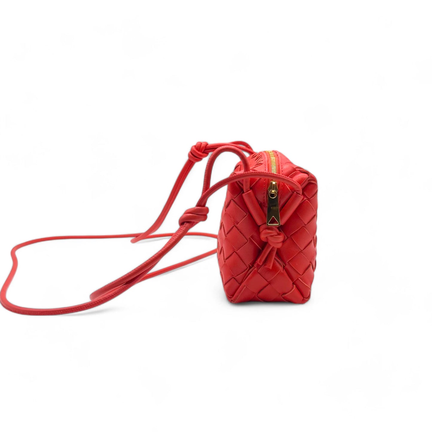 Bottega Red Intrecciato Loop Bag