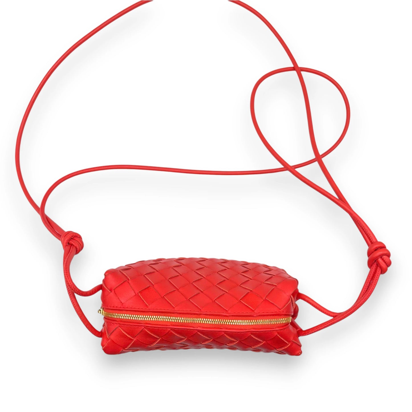 Bottega Red Intrecciato Loop Bag