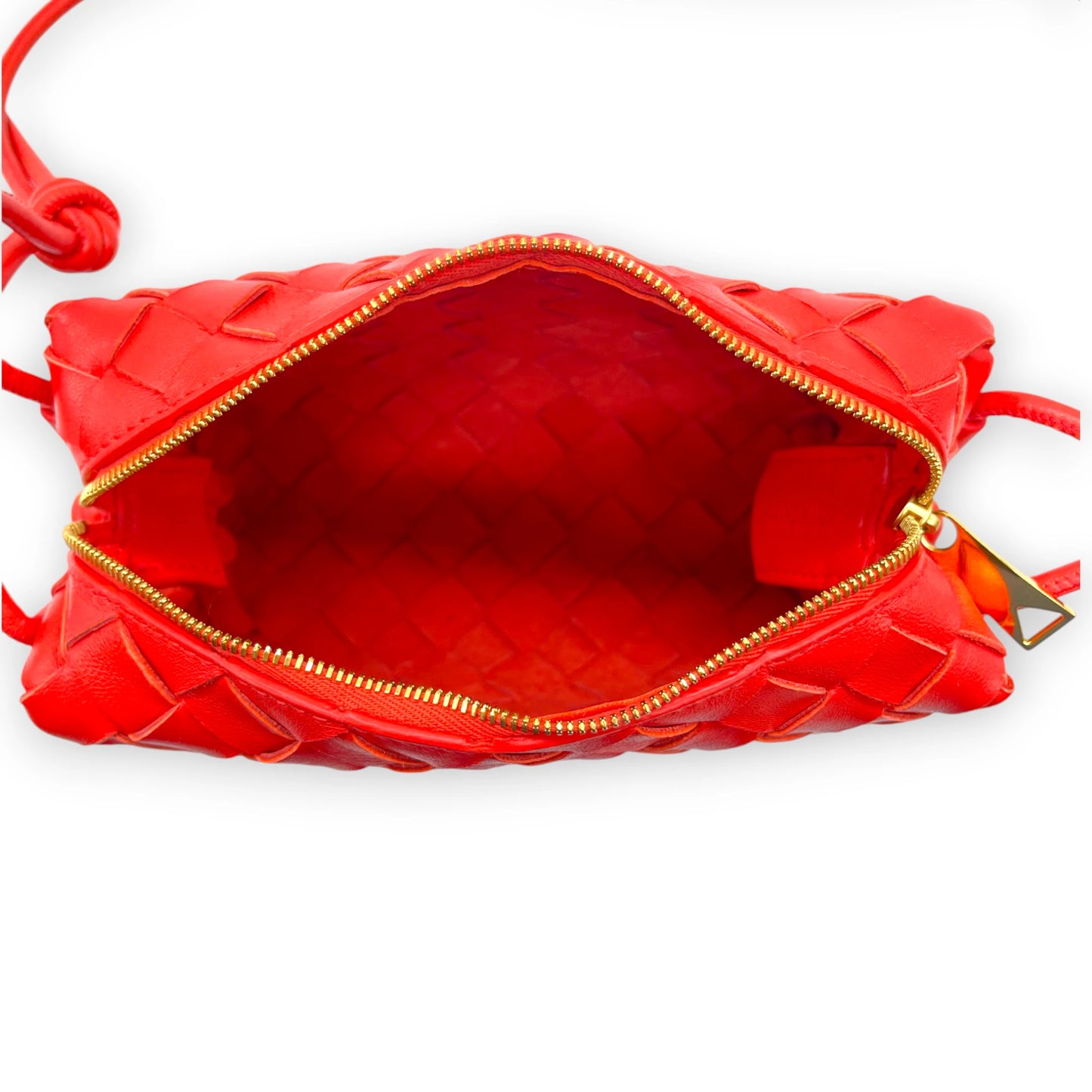 Bottega Red Intrecciato Loop Bag