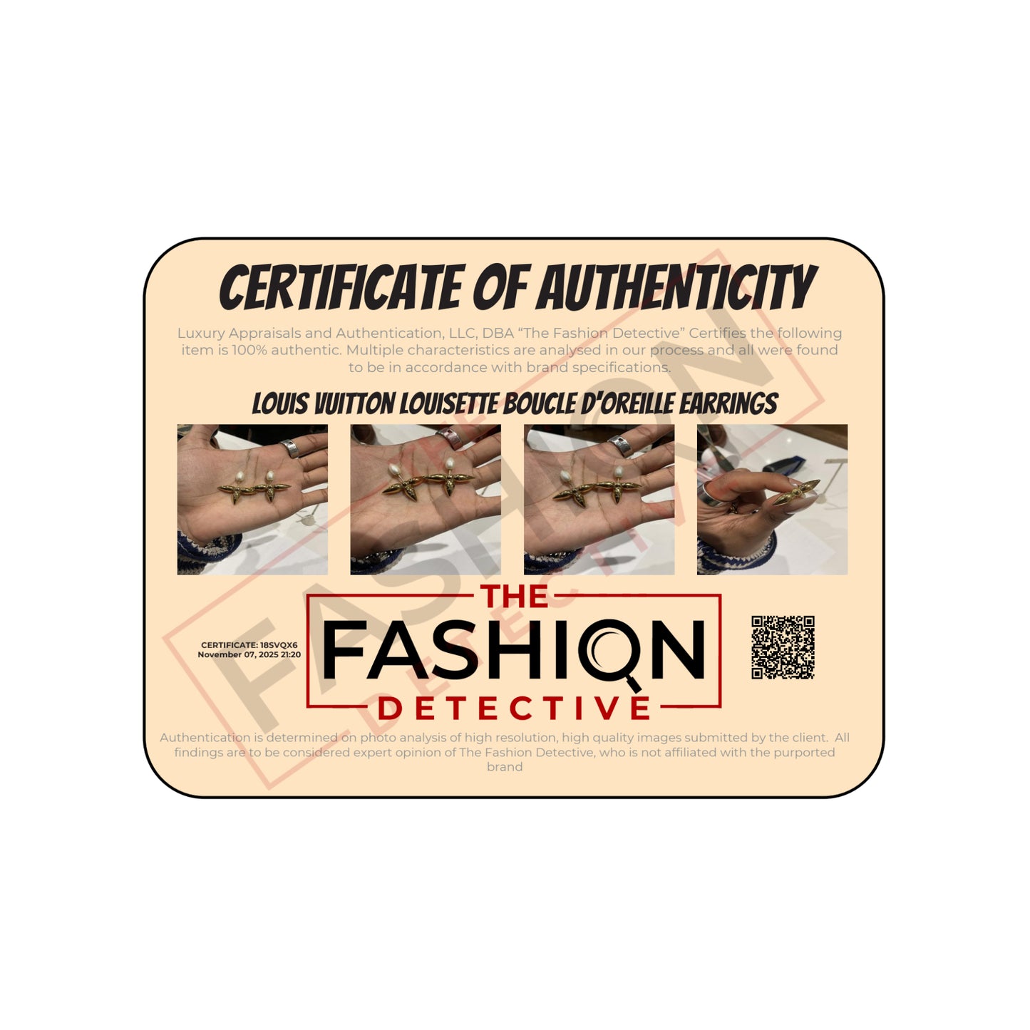 L.V Louisette Pearl Earrings