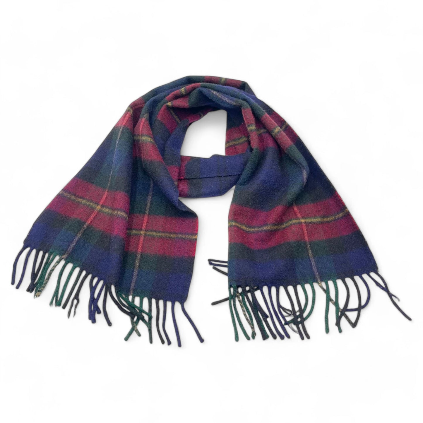 Burberry Blue Red Check Scarf