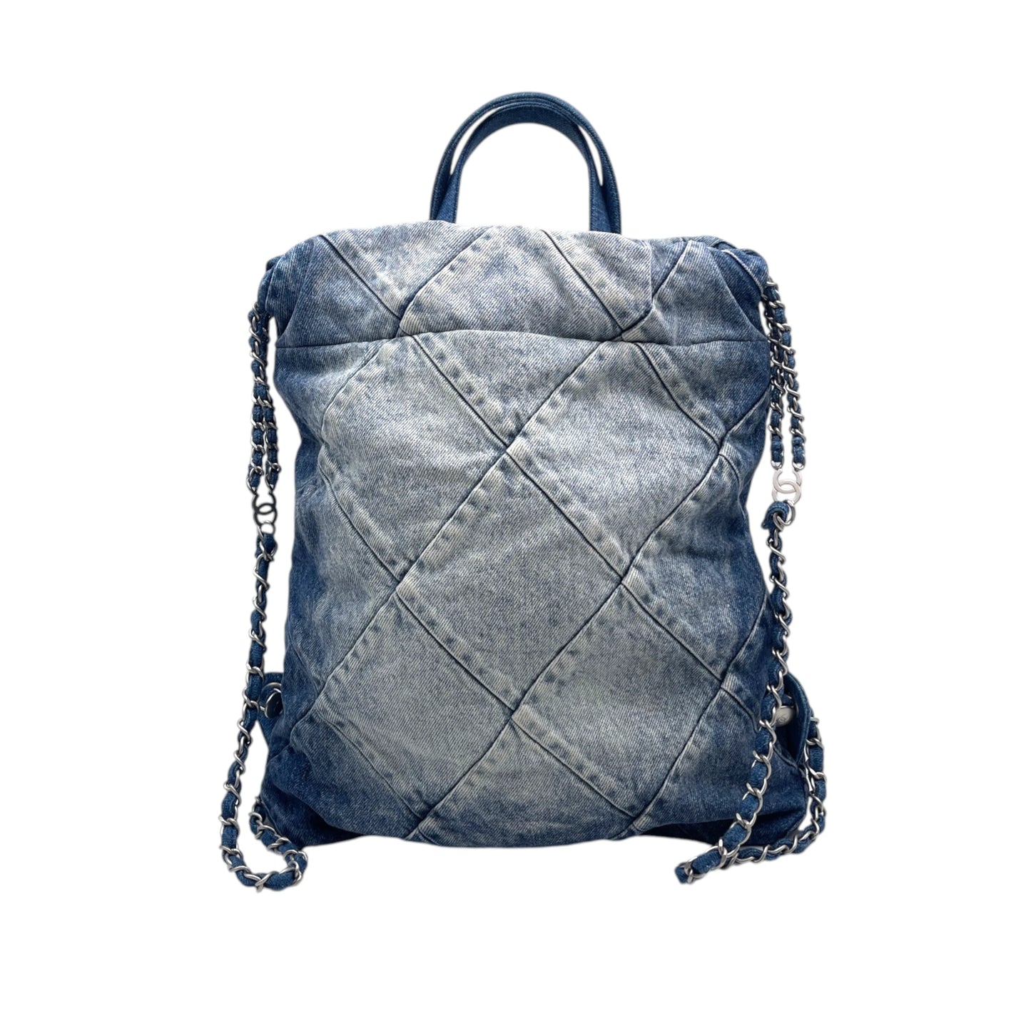 Chanel 22 Quilted Denim Backpack