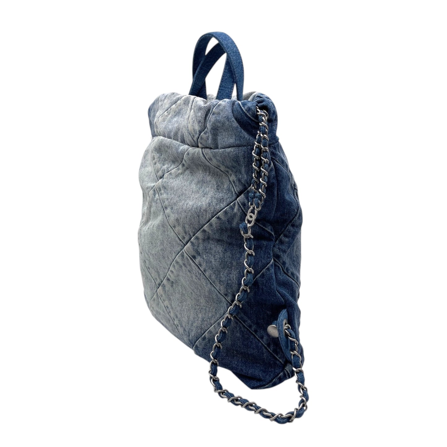 Chanel 22 Quilted Denim Backpack