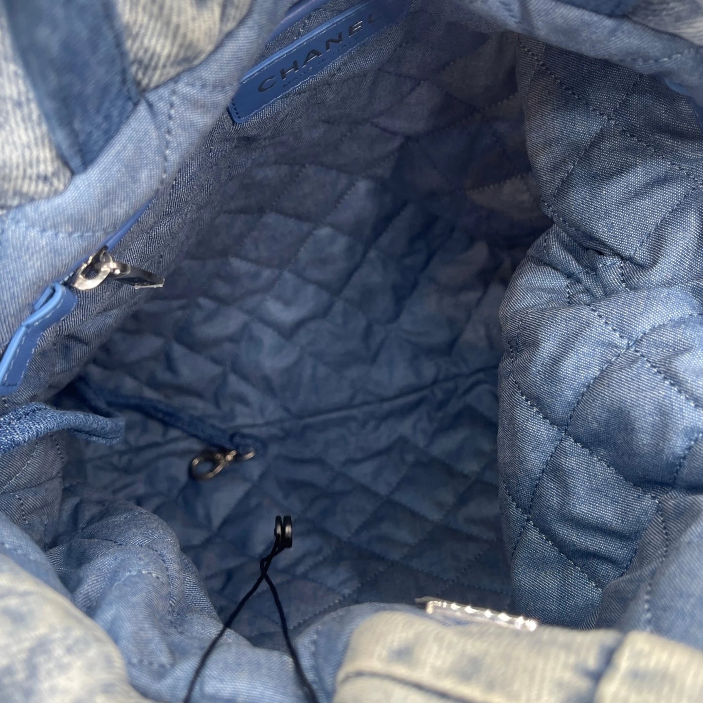 Chanel 22 Quilted Denim Backpack