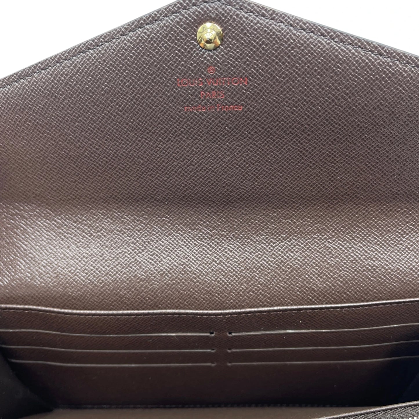 L.V Damier Ebene Sarah Wallet