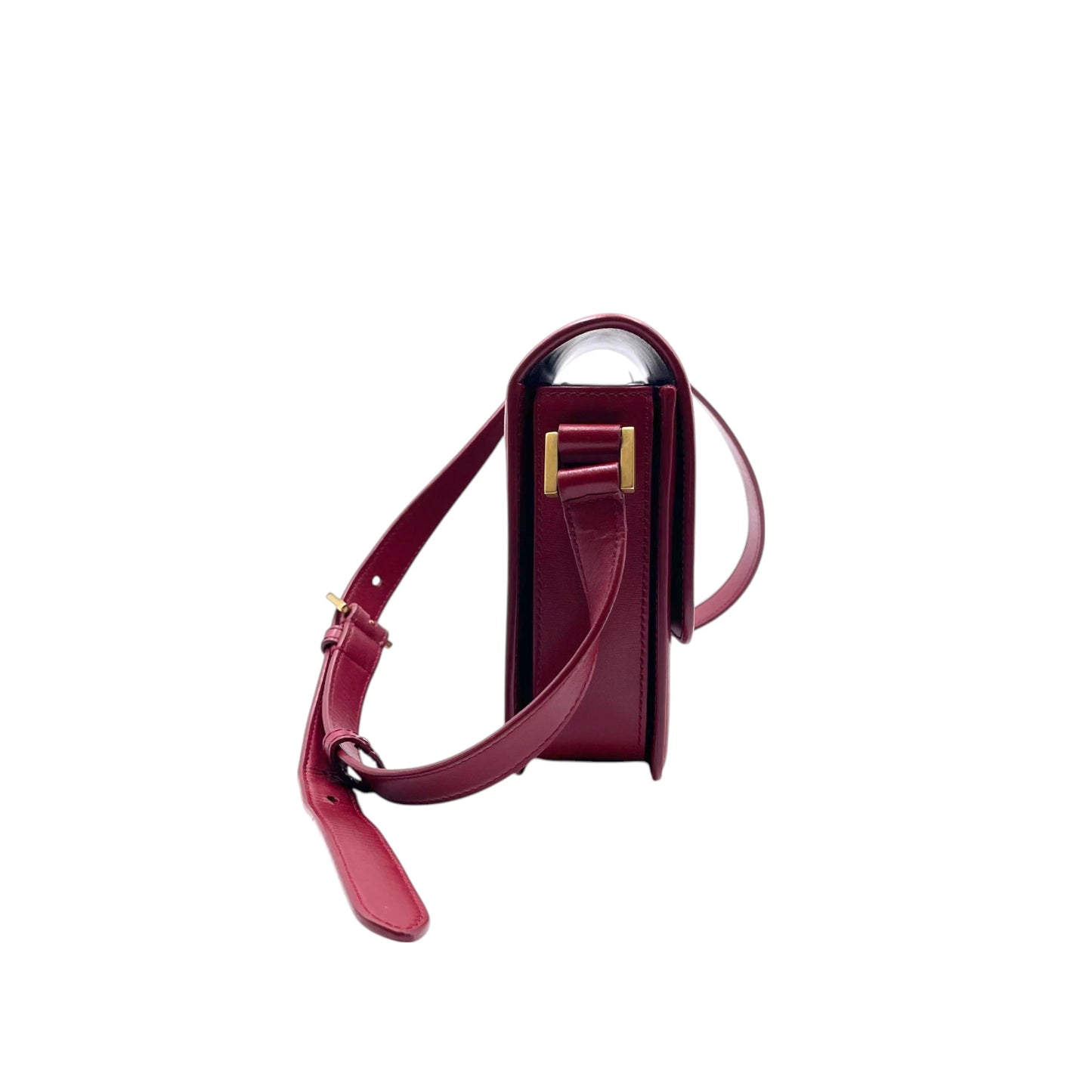 Saint Laurent Solferino Burgundy Medium Satchel